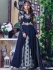 Navy blue color georgette party wear anarkali kameez